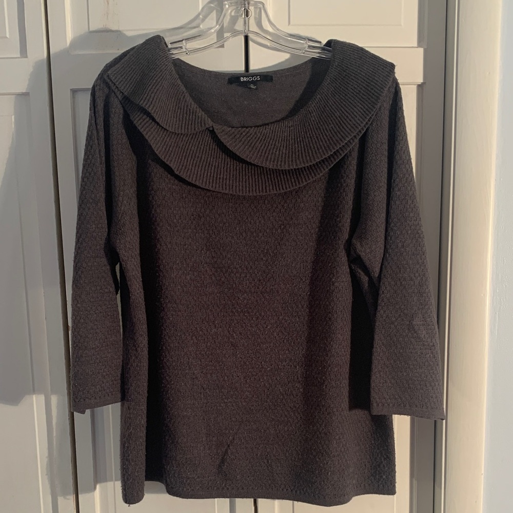 Briggs New York Women's Charcoal Crew Neck Sweater